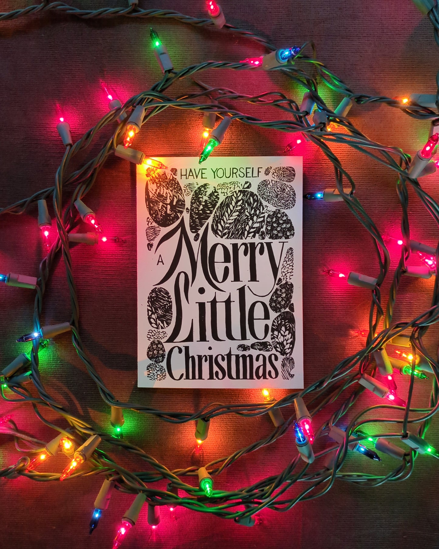 Linocut Holiday Cards