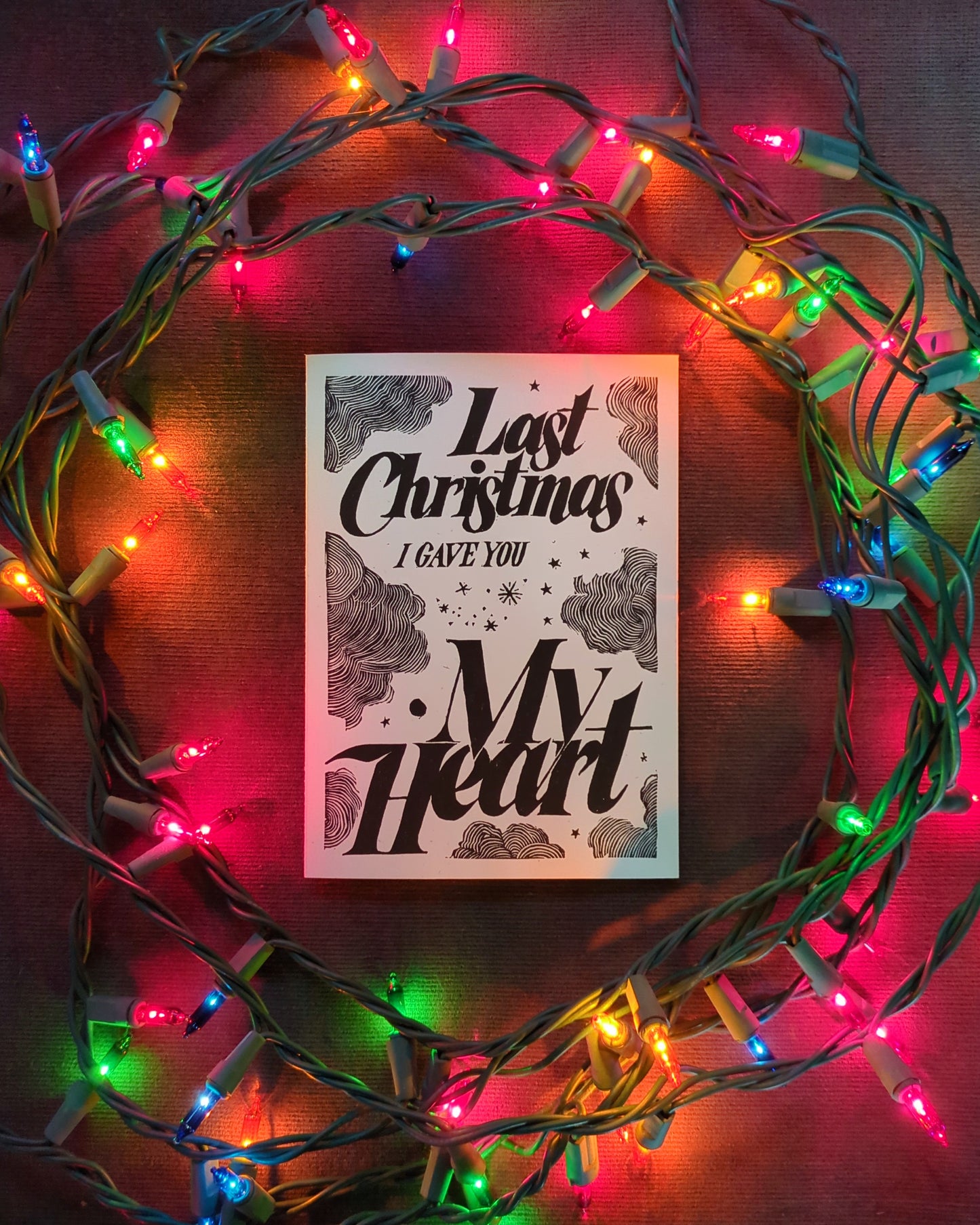 Linocut Holiday Cards