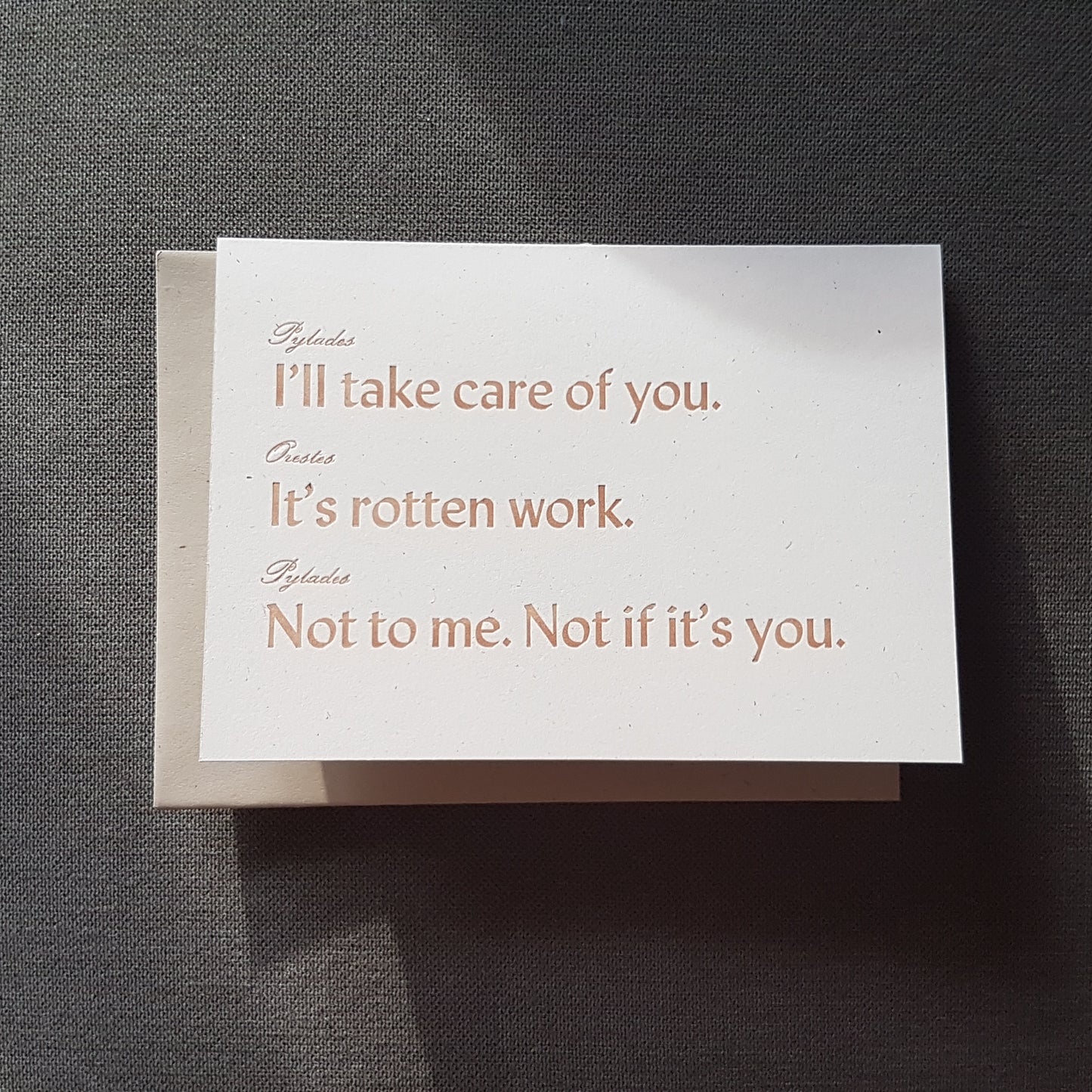 Greeting Card: I'll take care of you