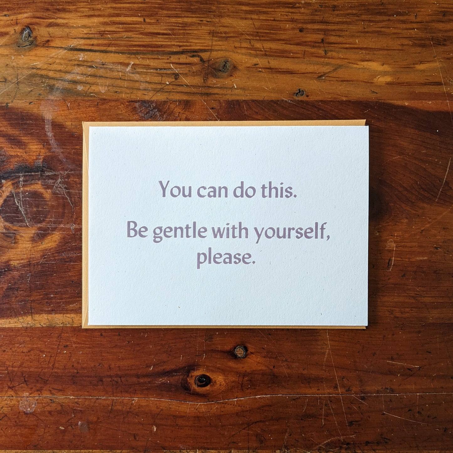 Be gentle with yourself